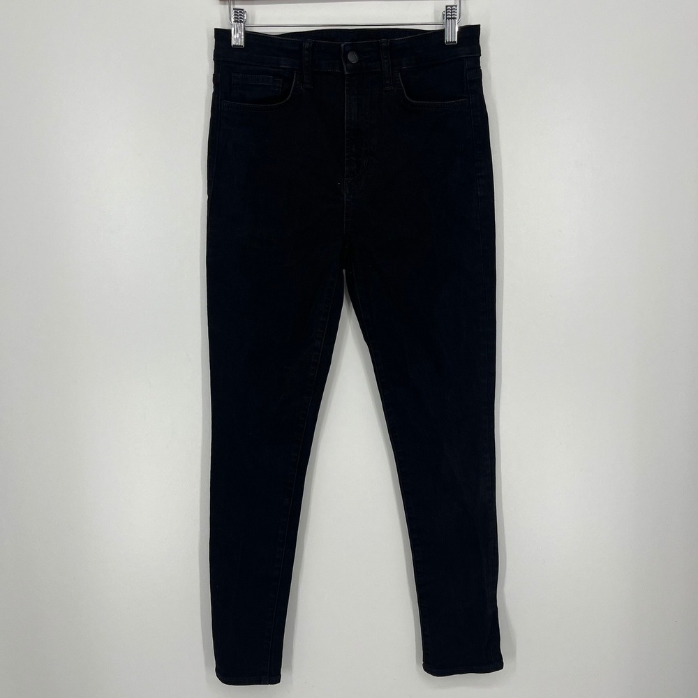 Joes Jeans High Rise Skinny Ankle Pluto Black Denim Pants Size 28